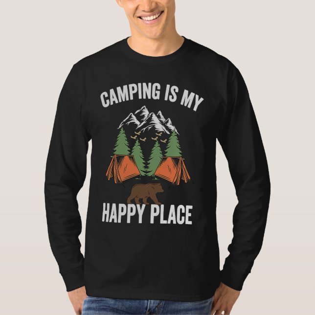 T-shirt Camping is my Happy Place (Devant)