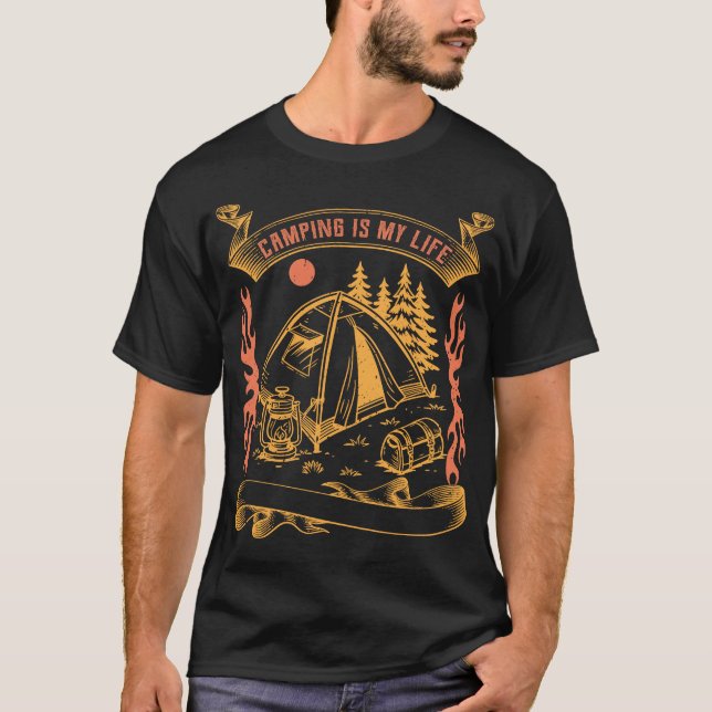 T-shirt Camping Is My Life (Devant)