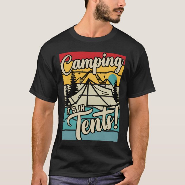 T-shirt camping its in tents family 1 (Devant)
