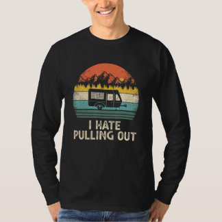 T-shirt Camping Je déteste sortir la caravane vintage de v