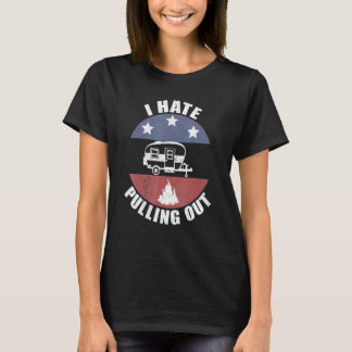T-shirt Camping Je déteste sortir la caravane vintage T