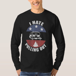 T-shirt Camping Je déteste sortir la caravane vintage T