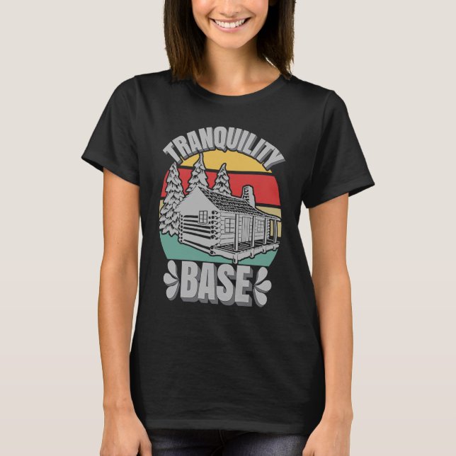 T-shirt Camping Journal Cabine Tranquillité Base Camper Va (Devant)