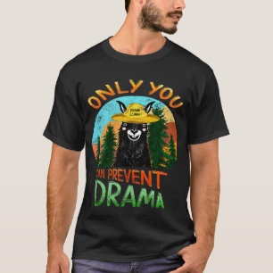 T-shirt Camping Lama Vintage Vous seul pouvez empêcher le