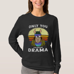 T-shirt Camping Lama Vintage Vous seul pouvez prévenir le