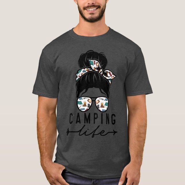 T-shirt Camping Life camping boy (Devant)