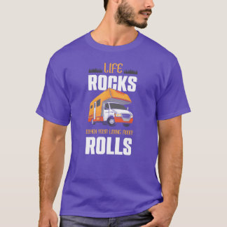 T-shirt Camping Life Rocks RV Camper Motorhome RV Camping