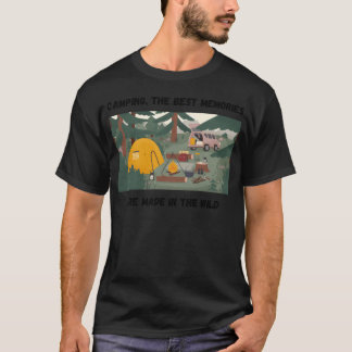 T-shirt Camping lifestyle tent funny
