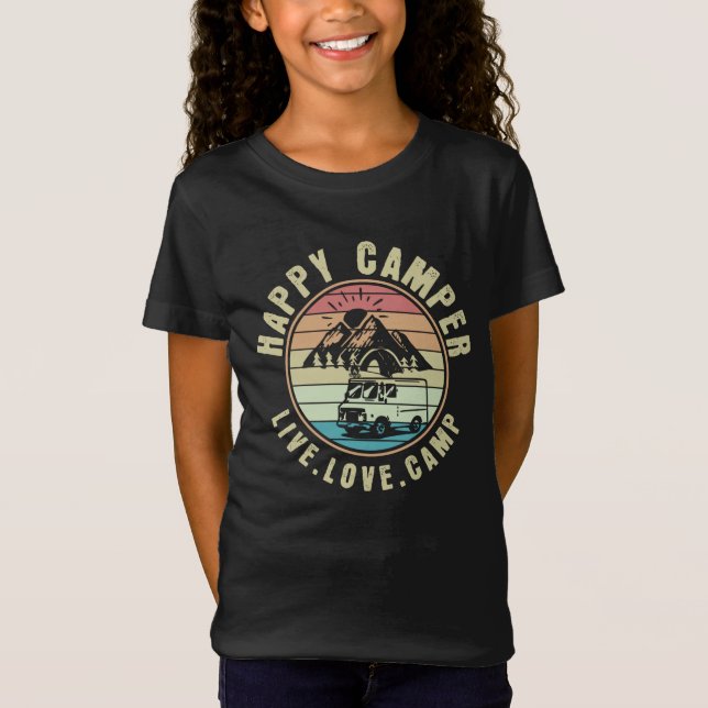 T-Shirt Camping - Live. Amour. Camp à l'extérieur (Devant)