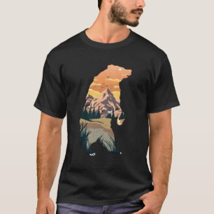 T-shirt Camping Lover Wilderness Ventilateur Nature Ours C