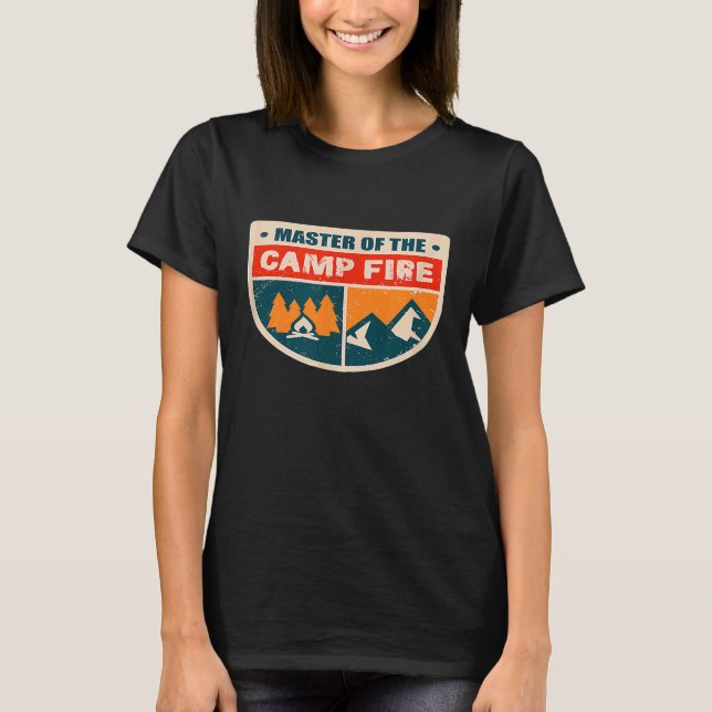 T-shirt Camping Maître Tee - shirt Du Feu De Camp (Devant)