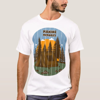 T-shirt Camping Making Memories Tente Coucher de Soleil