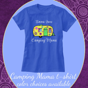 T-shirt Camping Mama Sweet Camper Trailer avec nom
