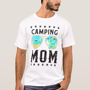 T-shirt Camping Maman Retro Graphic extérieur Tee Happy Ca