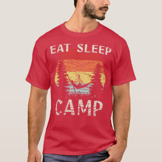 T-shirt Camping Manger Camp de sommeil