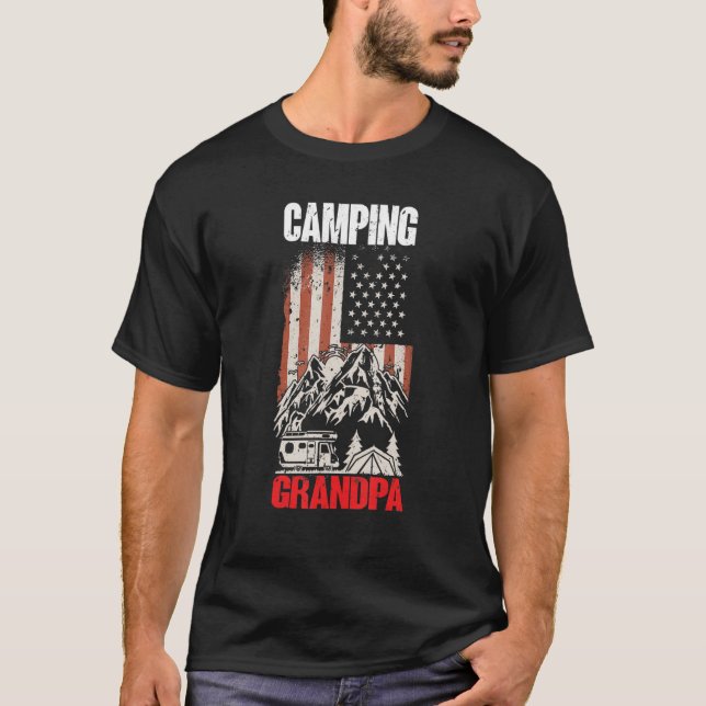 T-shirt Camping masculin Papy  Camper Caravane  Camping 7 (Devant)