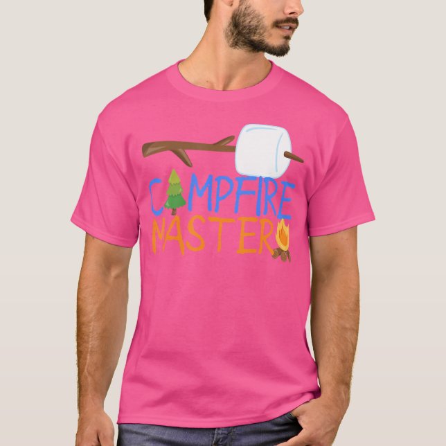 T-shirt Camping Master Papa Camping Chemise Camp S'Mores B (Devant)