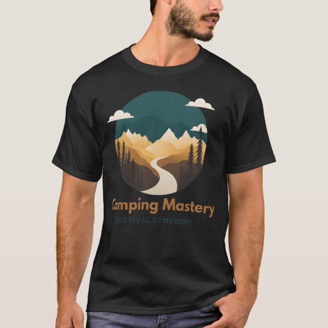 T-shirt Camping Mastery Survival Symphony family (Devant)
