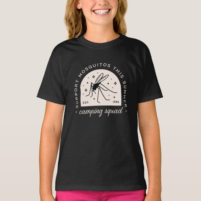 T-shirt Camping mosquito funny summer camp family squad (Devant)