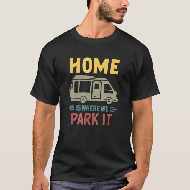 T-shirt Camping Motorhome En Caravan 1 (Devant)