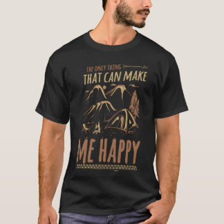 T-shirt Camping nature amis montagnes ami heureux
