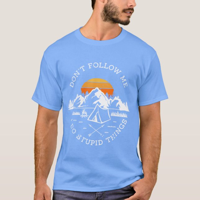 T-shirt Camping Ne Suivez pas garçon (Devant)