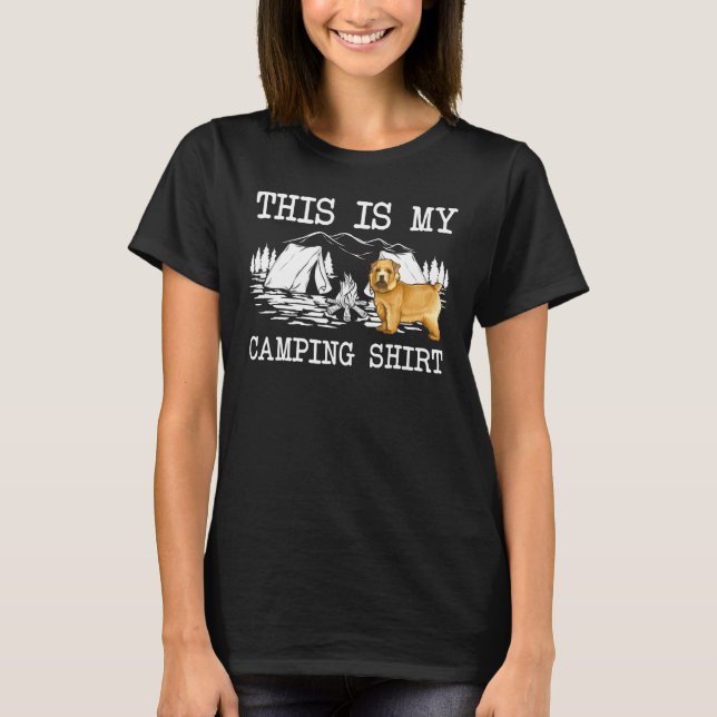 T-shirt Camping Norwich Terrier Chien Voici Mon Camping (Devant)