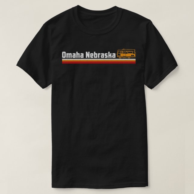 T-SHIRT CAMPING OMAHA NEBRASKA (Design devant)