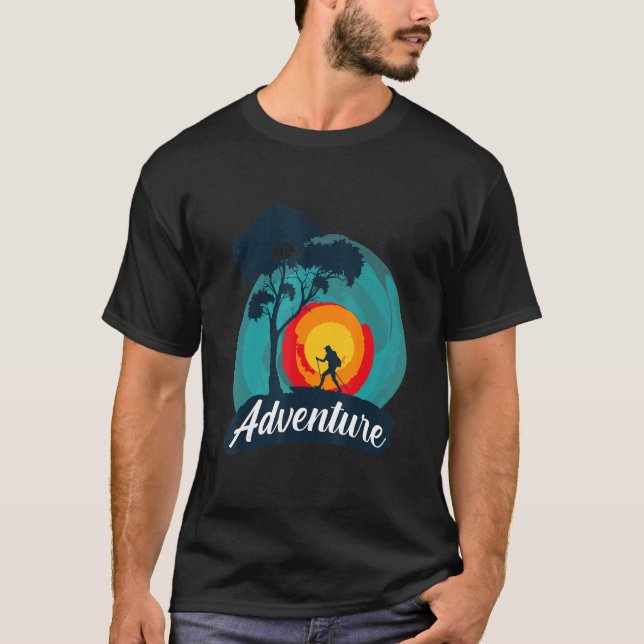 T-shirt Camping Outdoor Backpacking Hiking  Hiking Apparel (Devant)
