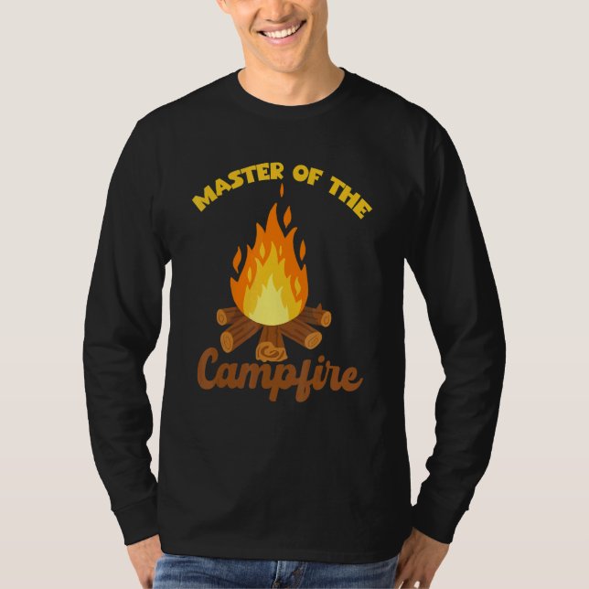 T-shirt Camping Outdoor Designs Master Of The Campfire (Devant)