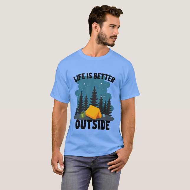 T-shirt Camping Outdoor Lover (Devant entier)