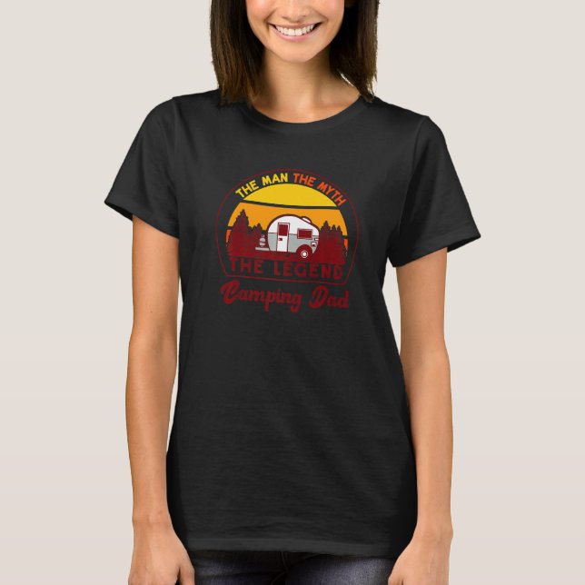T-shirt Camping Papa Motorhome Caravan Camper Papa (Devant)