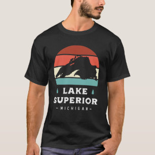 T-shirt Camping Parc national du lac Supérieur Michigan Ré