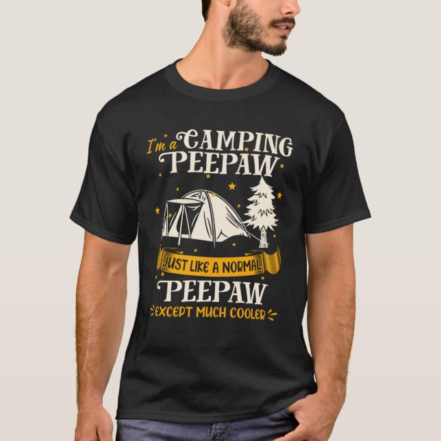T-shirt Camping Peepaw Beaucoup Glacière Pour Peepaw (Devant)