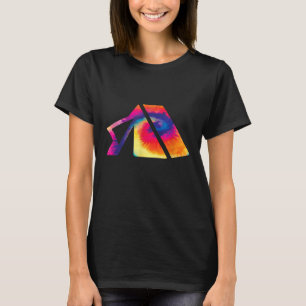 T-shirt Camping Pour Camper Multicolor Tie Dye Camping