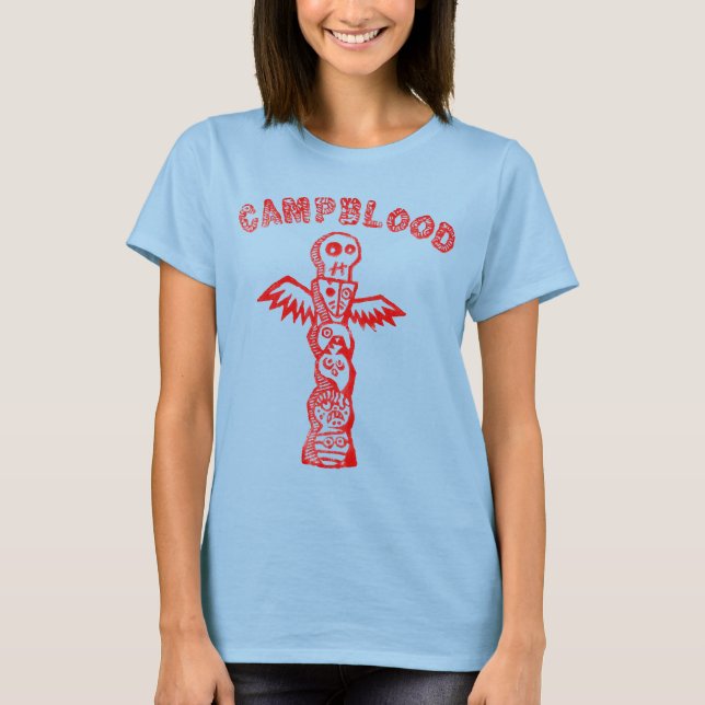 T-shirt Camping pour dames Totem de sang Tee (Devant)