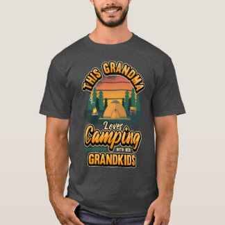 T-shirt Camping pour femmesSa grand-mère aime camper avec 
