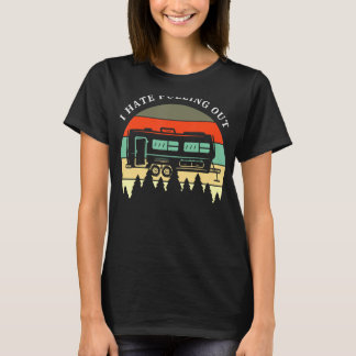 T-shirt Camping Pour Hommes Femmes Enfants Camping Trailer