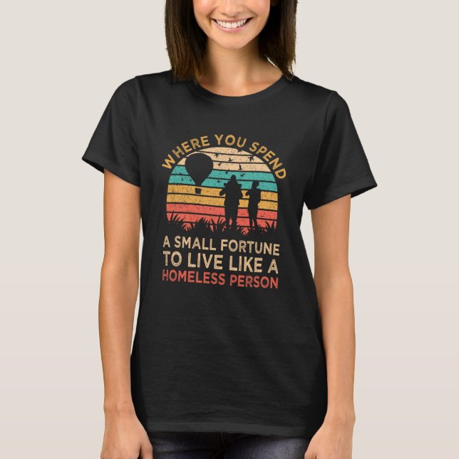 T-shirt Camping Pour Randonneurs & Backpackers Camper Camp (Devant)