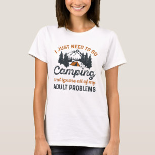 T-shirt Camping Problèmes des adultes