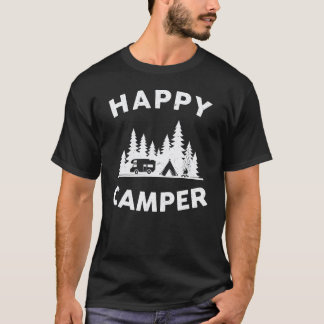 T-shirt Camping Randonnée Cadeau Joyeux Campeur