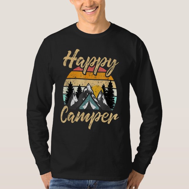 T-shirt Camping Randonnée présent Happy Camper (Devant)