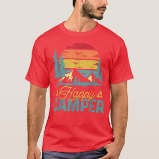 T-shirt Camping Retro Vintage Happy Funny Matching Camping
