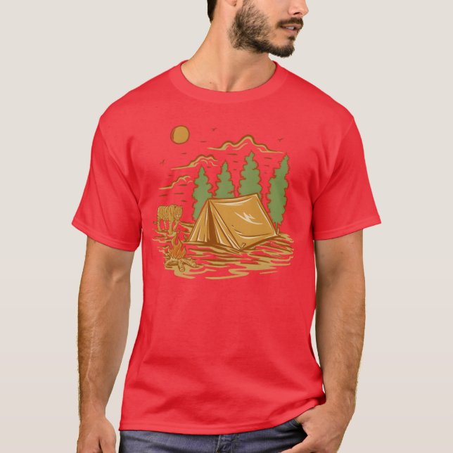 T-shirt Camping sauvage fille (Devant)