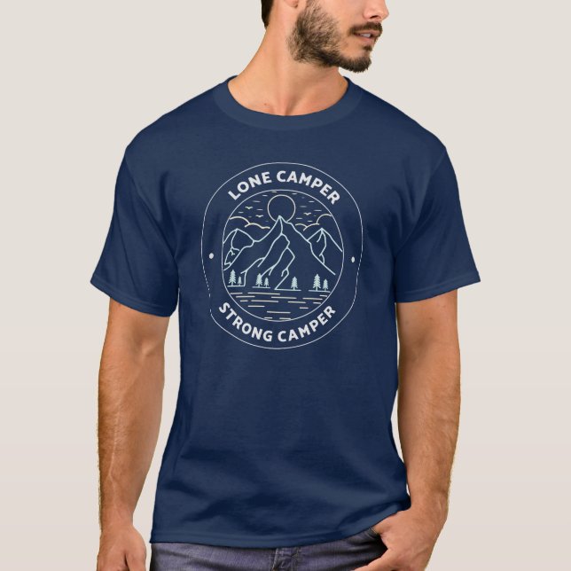 T-shirt Camping seul | Camping solo | Camper solo (Devant)