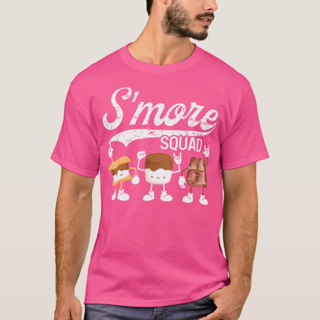 T-shirt Camping Smore Squad Camping Chocolat Marshmallow (Devant)