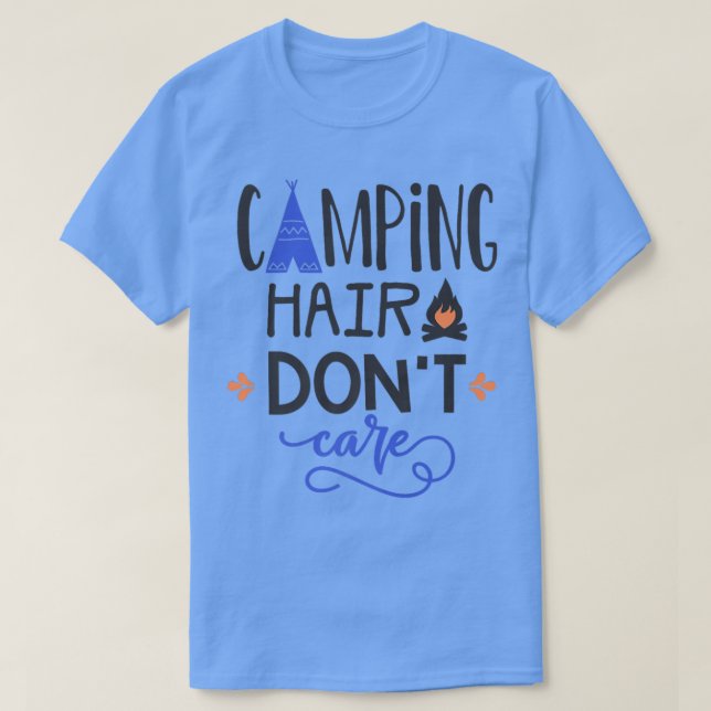 T-shirt Camping soins des cheveux  (Design devant)