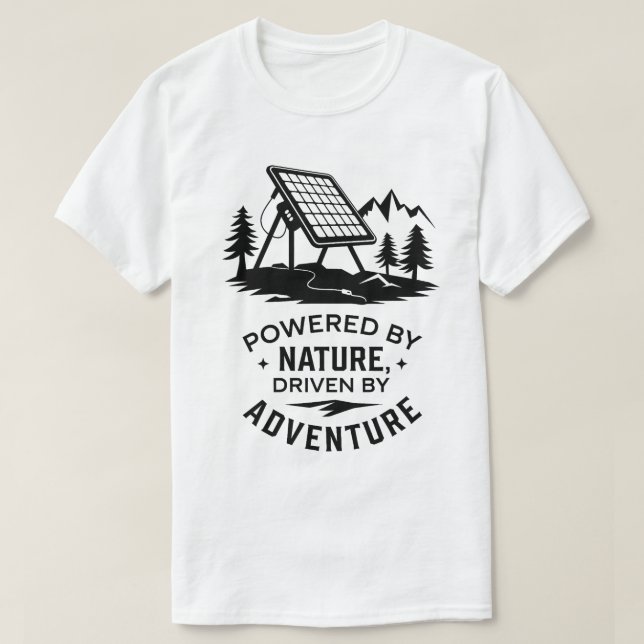 T-shirt Camping solaire Aventure Nature Design (Design devant)
