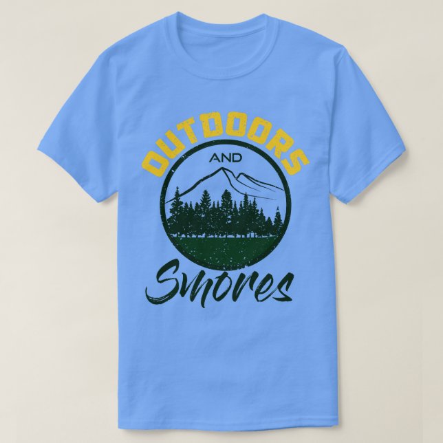T-shirt Camping Sortes Et Smores (Design devant)