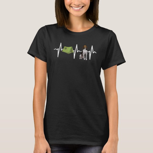 T-shirt Camping sous tente Treeing Walker Coonhound Battem (Devant)